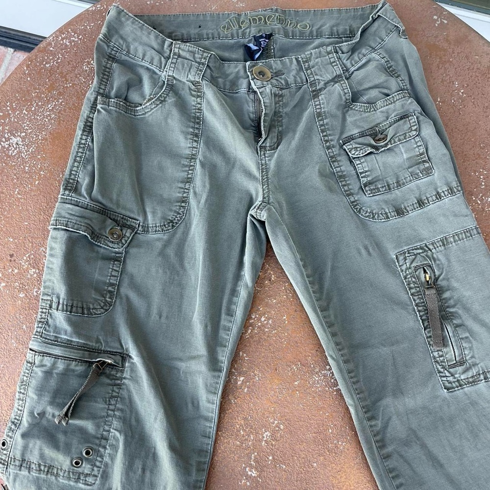 Y2k ellemeno green low waist cargo pants / sz 26 / 31x32 - Picture 6 of 7